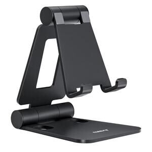 Nulaxy Dual Folding Cell Phone Stand Adjustable Foldable Phone Holder Cradle